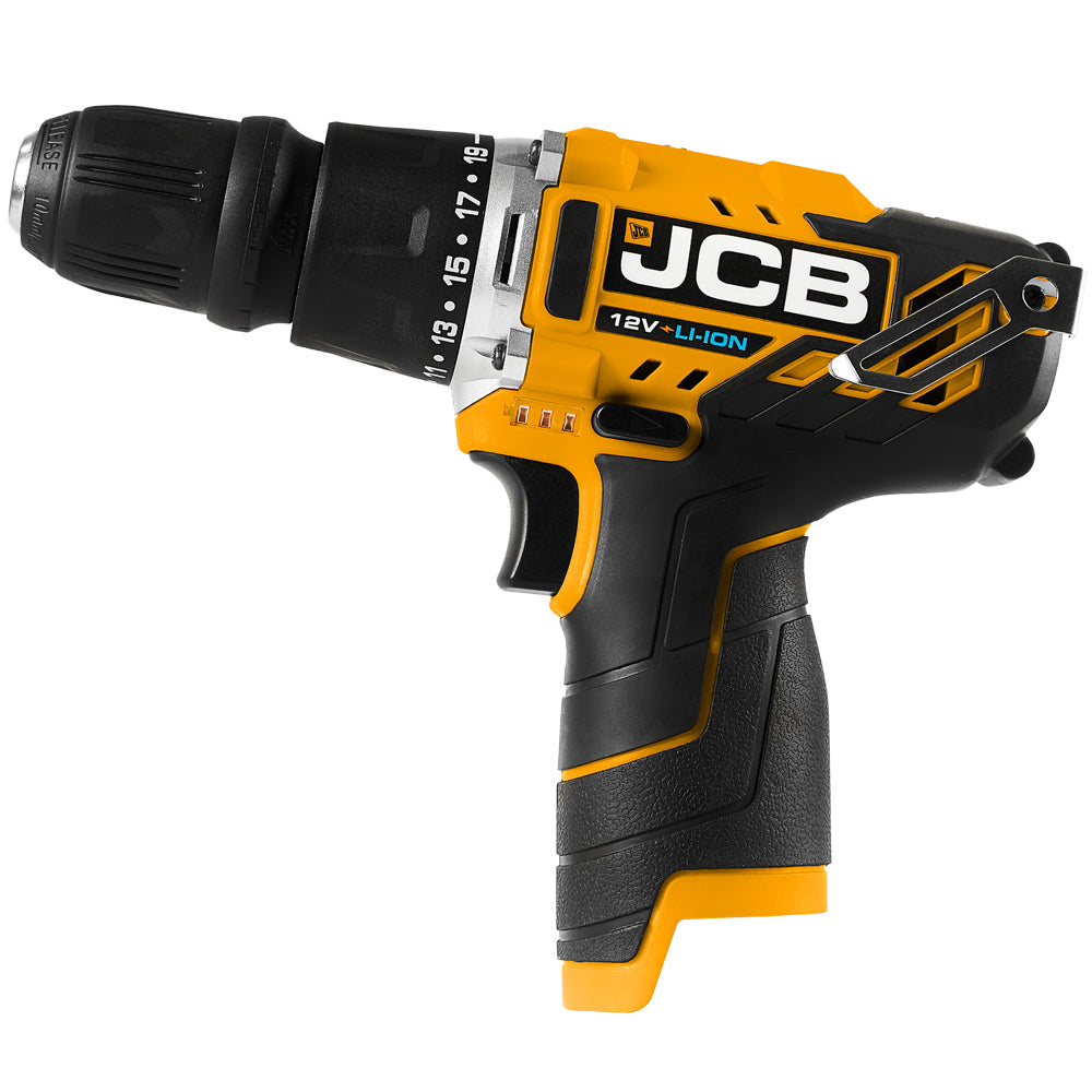 JCB 12V Cordless 4-in-1 Drill Driver 2x 2.0AH Li-ion Batteries in W-Boxx 102 Power Tool Case | 21-12TPK2-WB-2