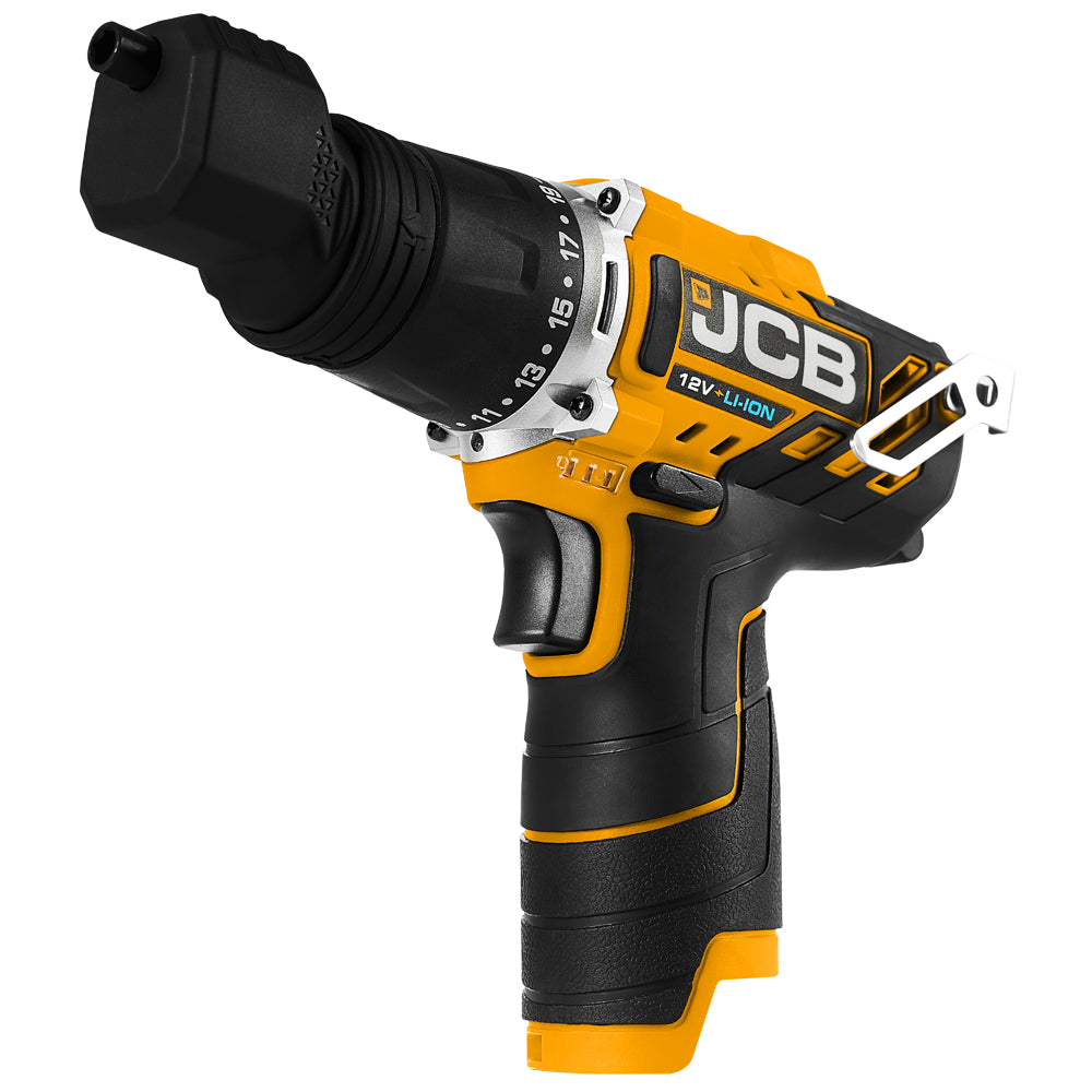 JCB 12V Cordless 4-in-1 Drill Driver 2x 2.0AH Li-ion Batteries in W-Boxx 102 Power Tool Case | 21-12TPK2-WB-2