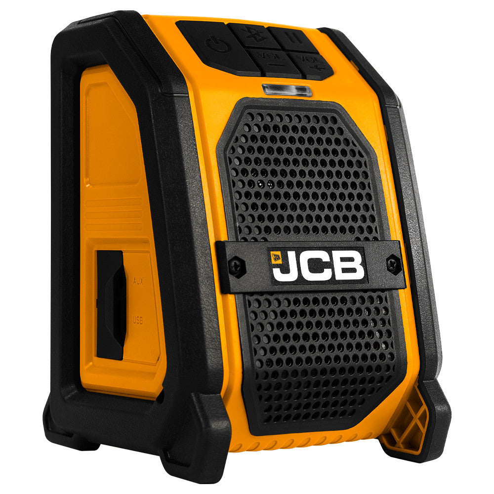 JCB 18V Bluetooth Site Speaker with 4.0Ah Lithium-ion Battery & 2.4A Fast Charger Kit