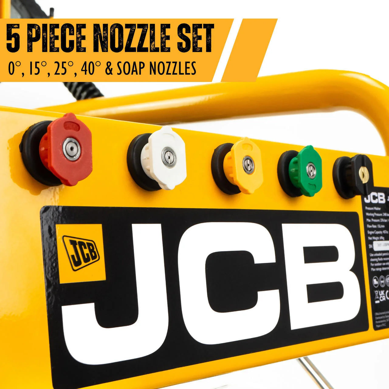JCB Petrol Pressure Washer 4000psi / 276bar & 20" BE Pressure Stainless Steel Flat Surface Cleaner Bundle | JCB-PW15040P+85.403.009