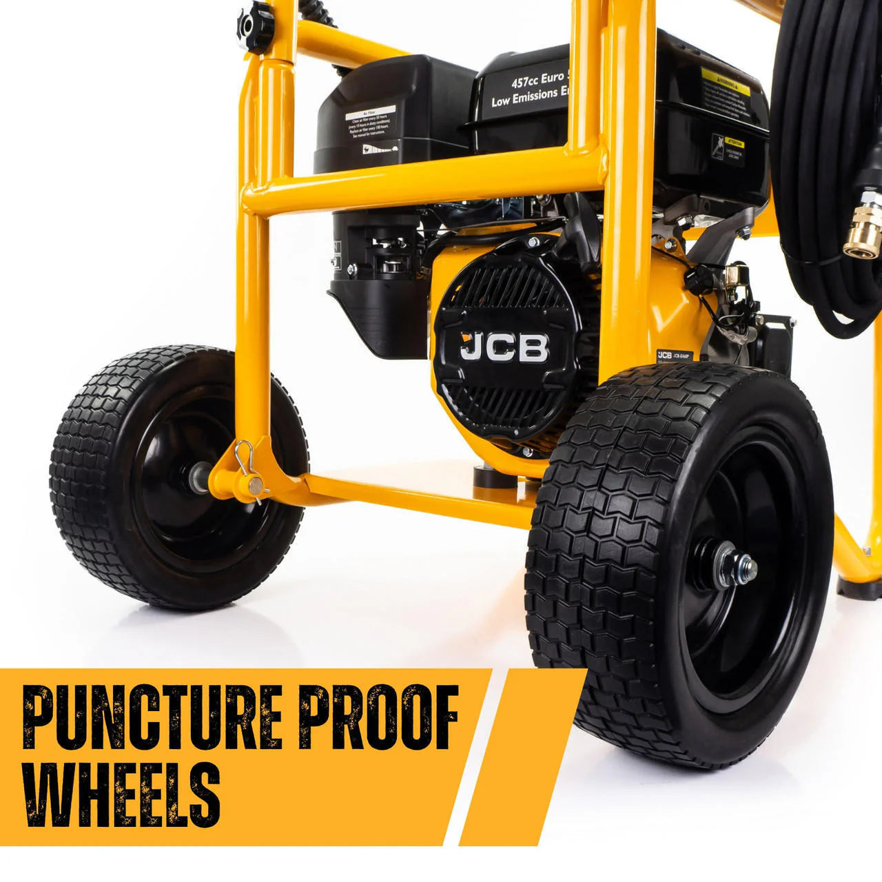 JCB Petrol Pressure Washer 4000psi / 276bar & 20" BE Pressure Stainless Steel Flat Surface Cleaner Bundle | JCB-PW15040P+85.403.009