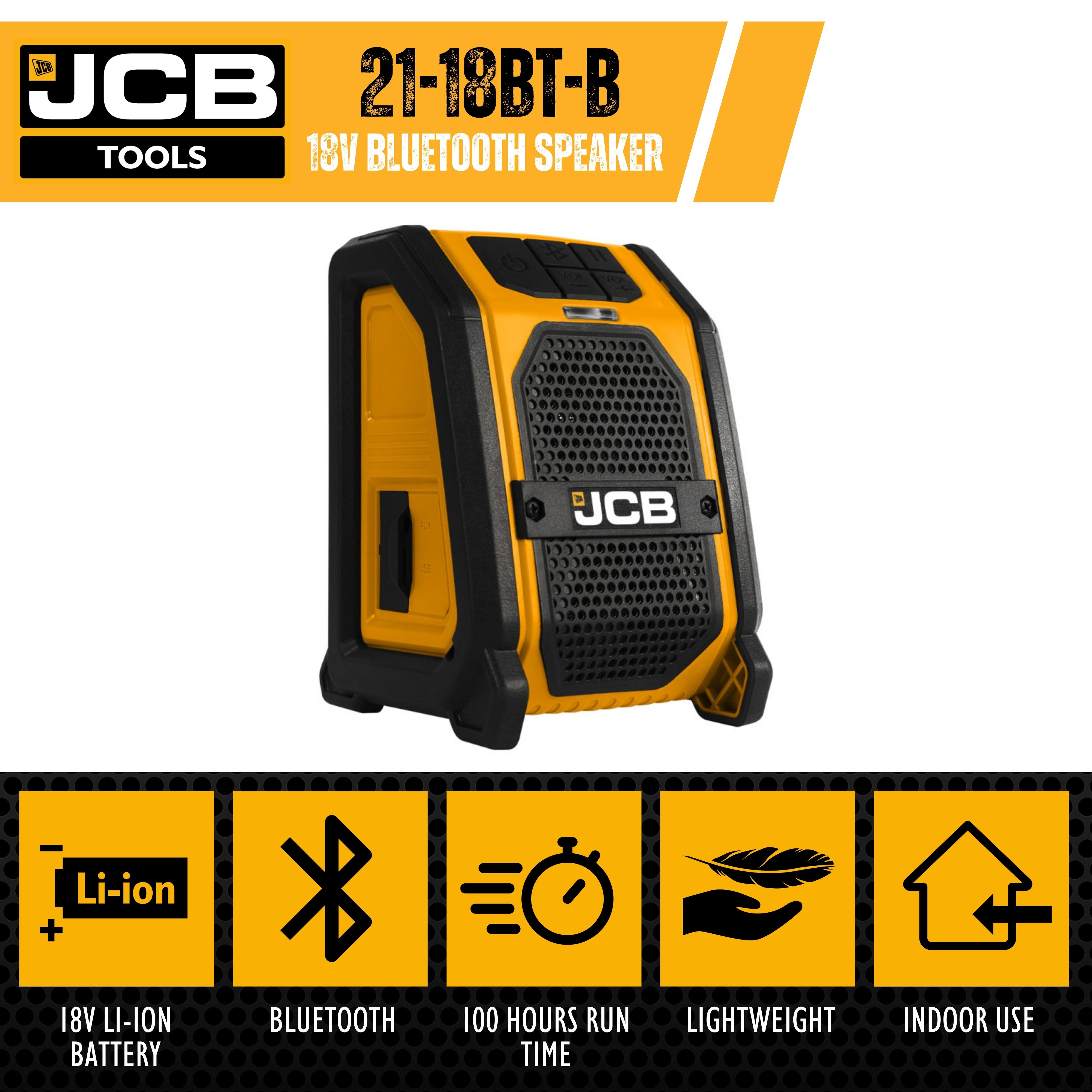 JCB 18V Bluetooth Site Speaker Bare Unit  | 21-18WBS-B