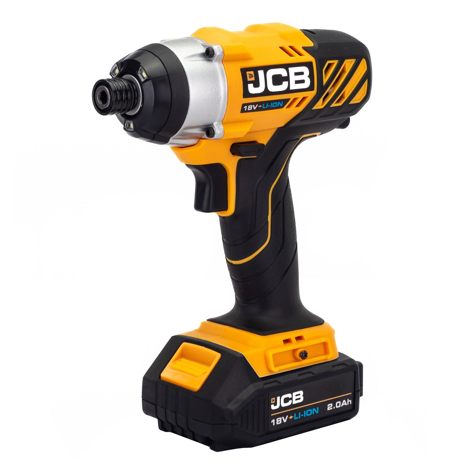 JCB 18V Cordless Combi Drill & Impact Driver Kit, 2x 2.0Ah Li-Ion Batteries, Charger and 20" Kit Bag | 21-18TPK-2-BG