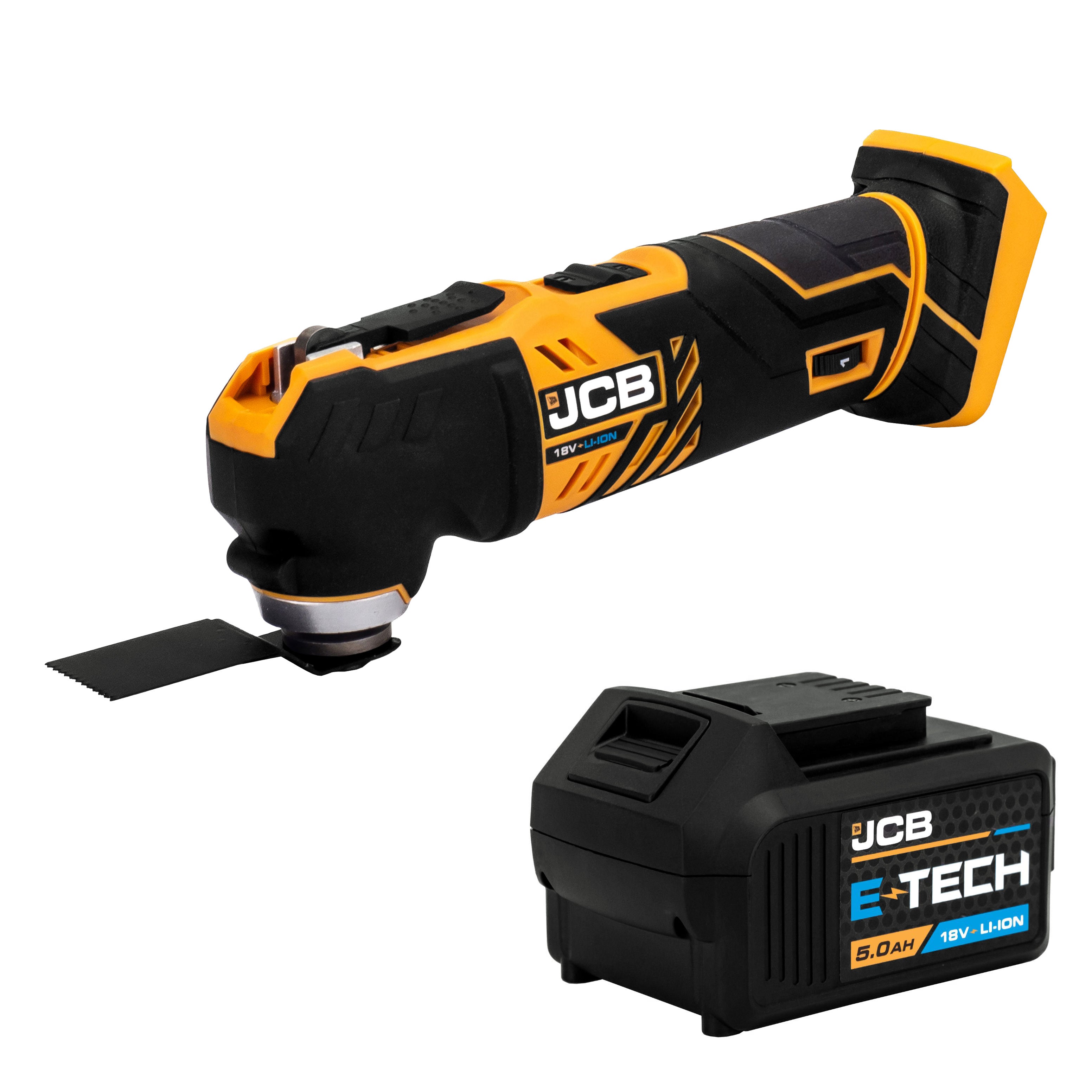 JCB 18V Cordless Multi-Tool, 5.0Ah Lithium-ion Battery Kit, Quick Change Blade