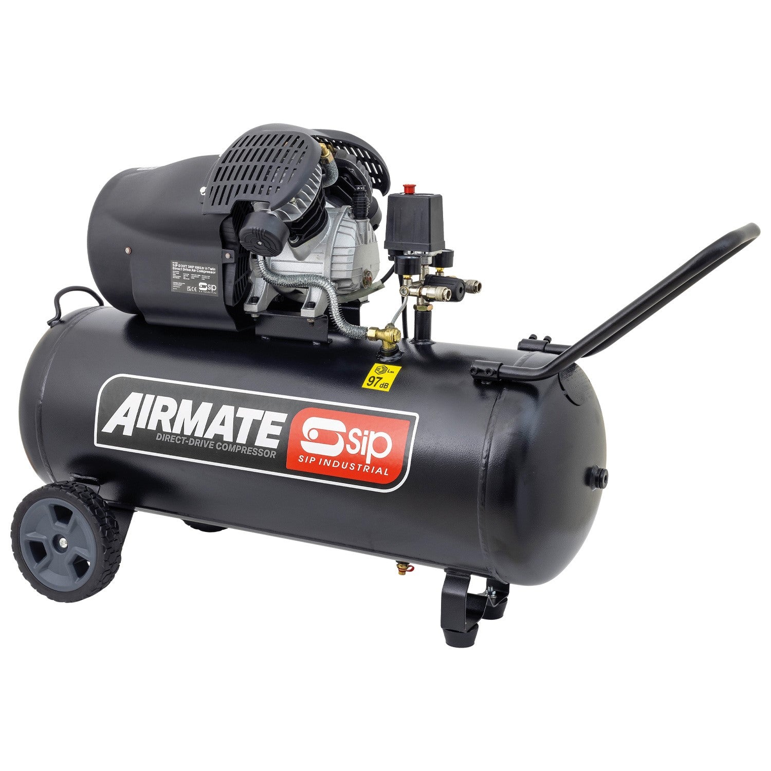 SIP Direct Drive V-Twin 3HP 100ltr V-Twin Direct Drive Compressor