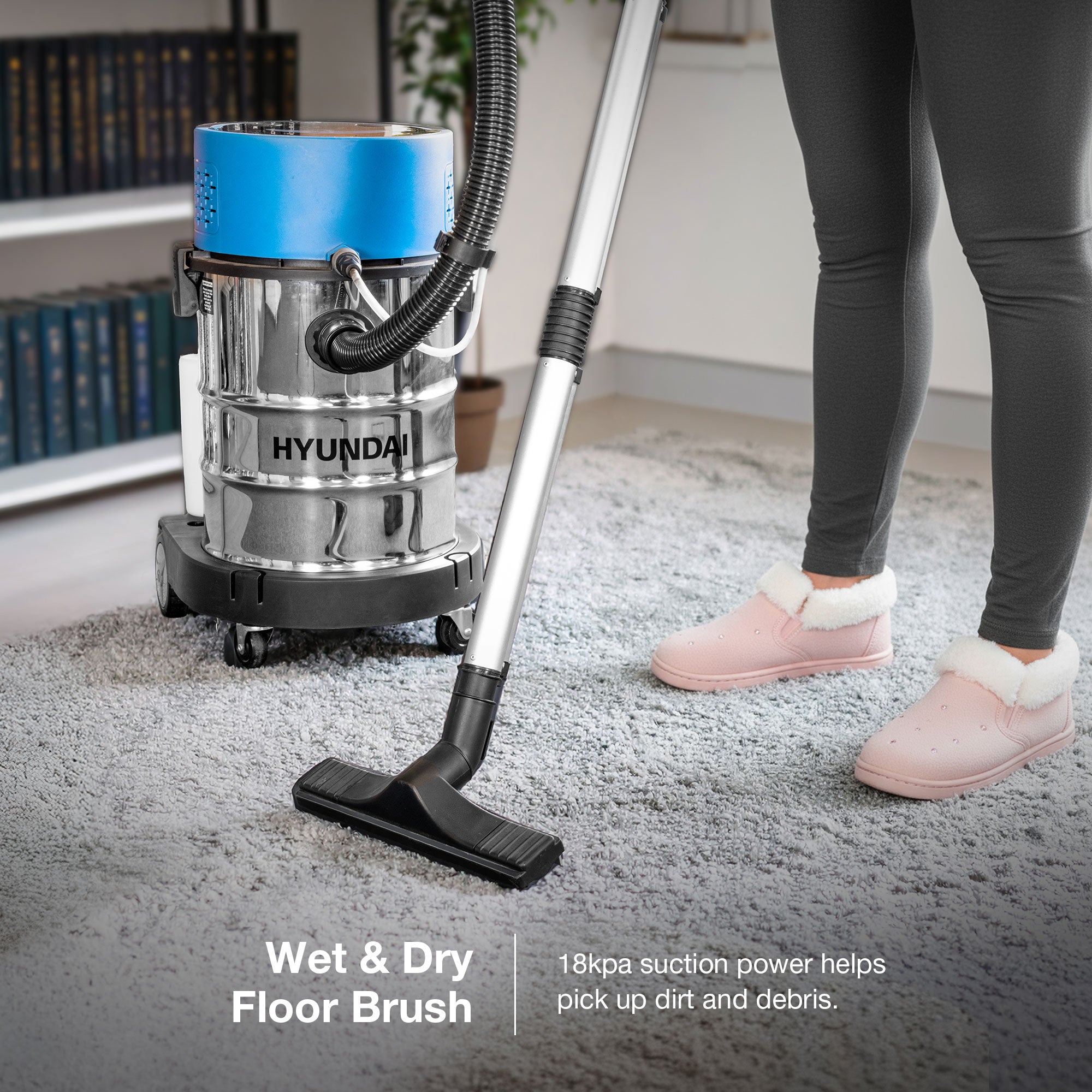 Hyundai 1200W 25L 2-in-1 Upholstery / Carpet Cleaner and Wet & Dry Vacuum | HYCW1200E