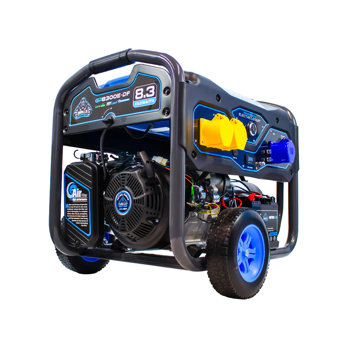 Gorilla Power 8300W Dual-Fuel (Petrol / Propane Gas) Generator with Electric & Wireless Remote Start | GP8300E-DF