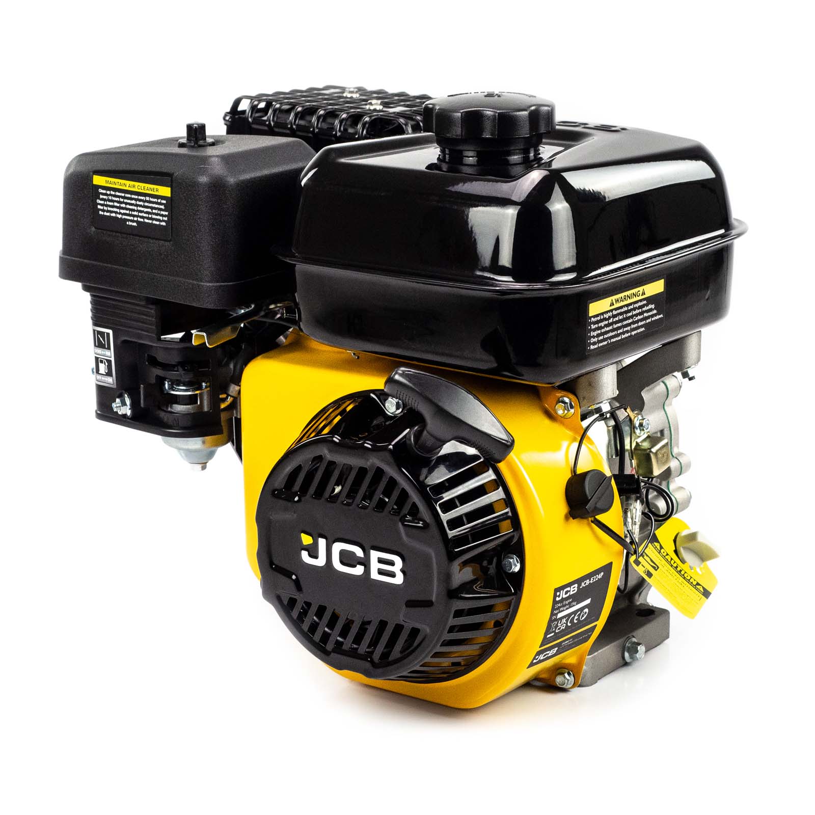 JCB 7.5hp 19.05mm, ¾” Petrol Engine, 224cc, 4 Stroke, OHV, Horizontal Straight Shaft | JCB-E225P