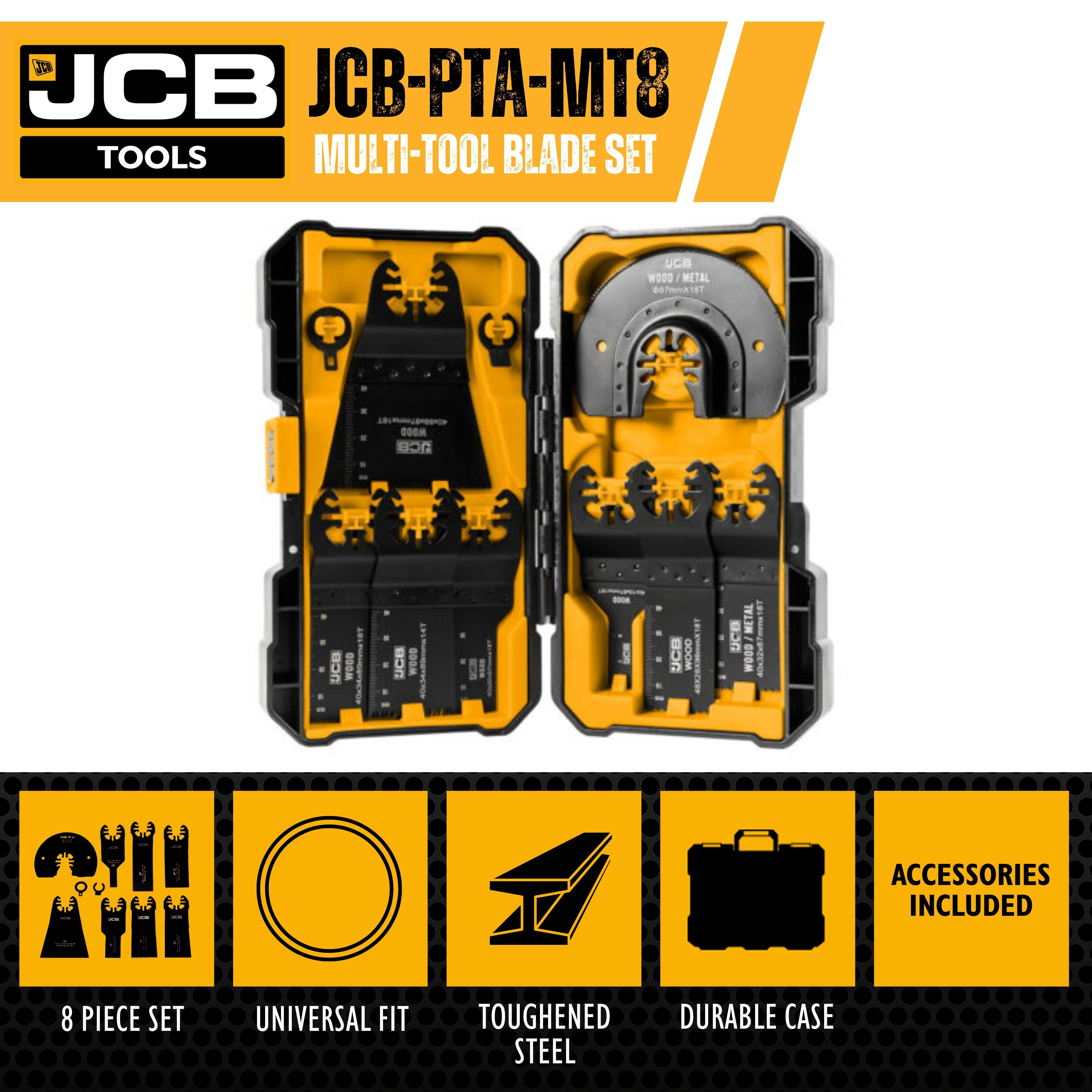 JCB 8 Piece Universal Fit Multi Tool Blade Set | JCB-PTA-MT8