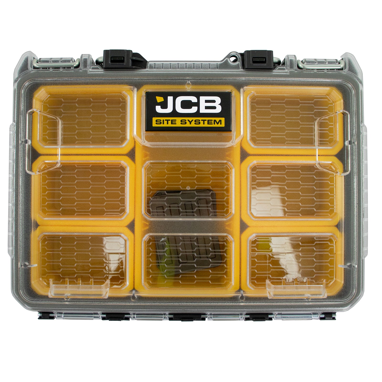 JCB Half Organiser Site System, 14kg Load, 4.3L Capacity, for Hardware and Tool Accessories Storage | JCB-SITESYS-OR