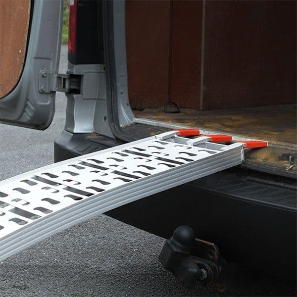 Folding Aluminium Van / Trailer Loading Ramp 225cm Length x 28cm Wide Capacity Up To 340Kg 1pcs