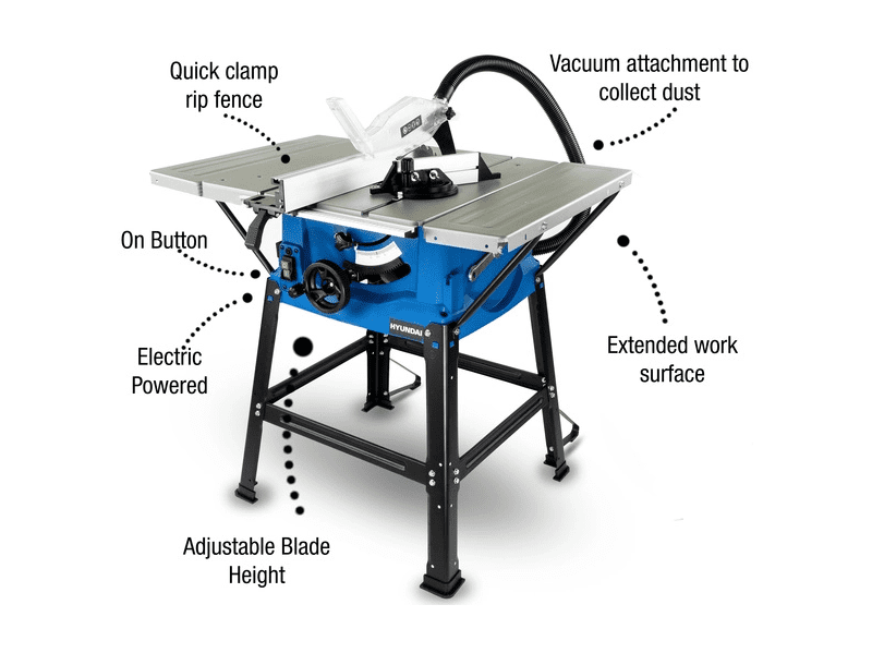 Hyundai 1800W 10 / 30mm Electric Table Saw 230V | HYTS1800E