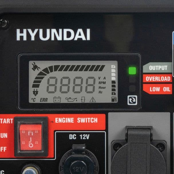 Hyundai 2200W / 2.2kW Petrol Inverter Generator, Electric Start, Pure Sine Wave Output, Lightweight,