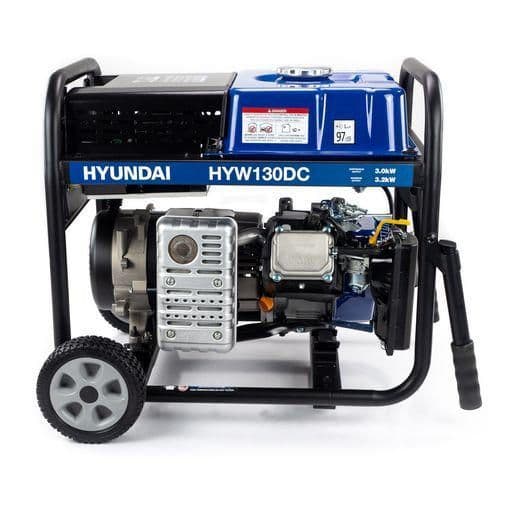 Hyundai 3.2kW / 4kVa Petrol Welder Generator, 120 Amp DC Welder HYW130DC