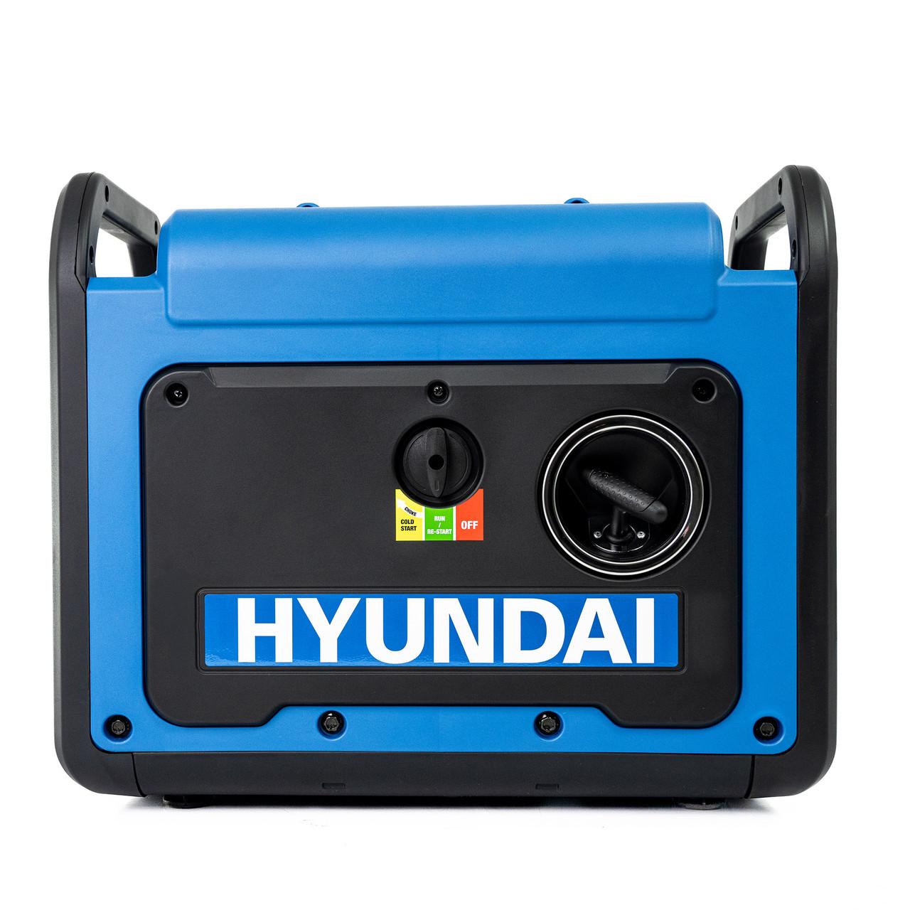 Hyundai 3200W / 3.2kW Petrol Inverter Generator, Pure Sine Wave Output, Lightweight, Quiet with Electric Start | HY3250SEi
