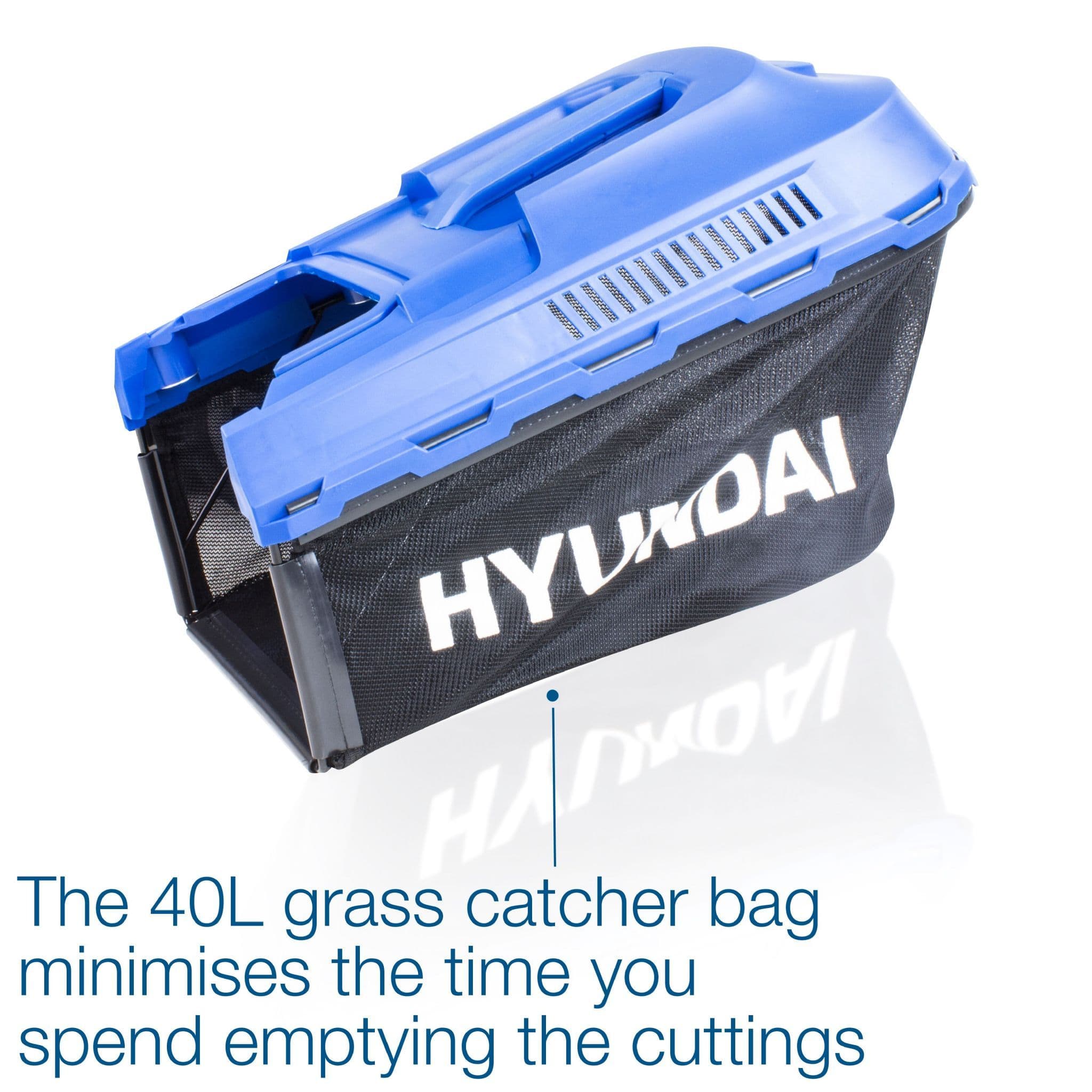 Hyundai 38cm Cordless 40v Lithium-Ion Battery Roller Lawnmower with Battery & Charger HYM40LI380P