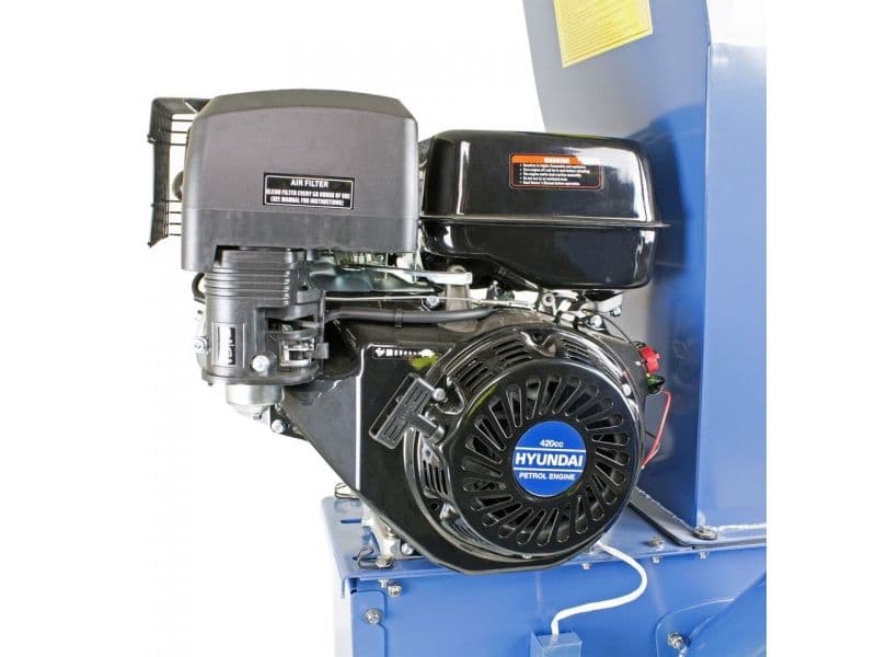 Hyundai 420cc 102mm Petrol 4-Stroke Garden Wood Chipper Shredder Mulcher | HYCH1400