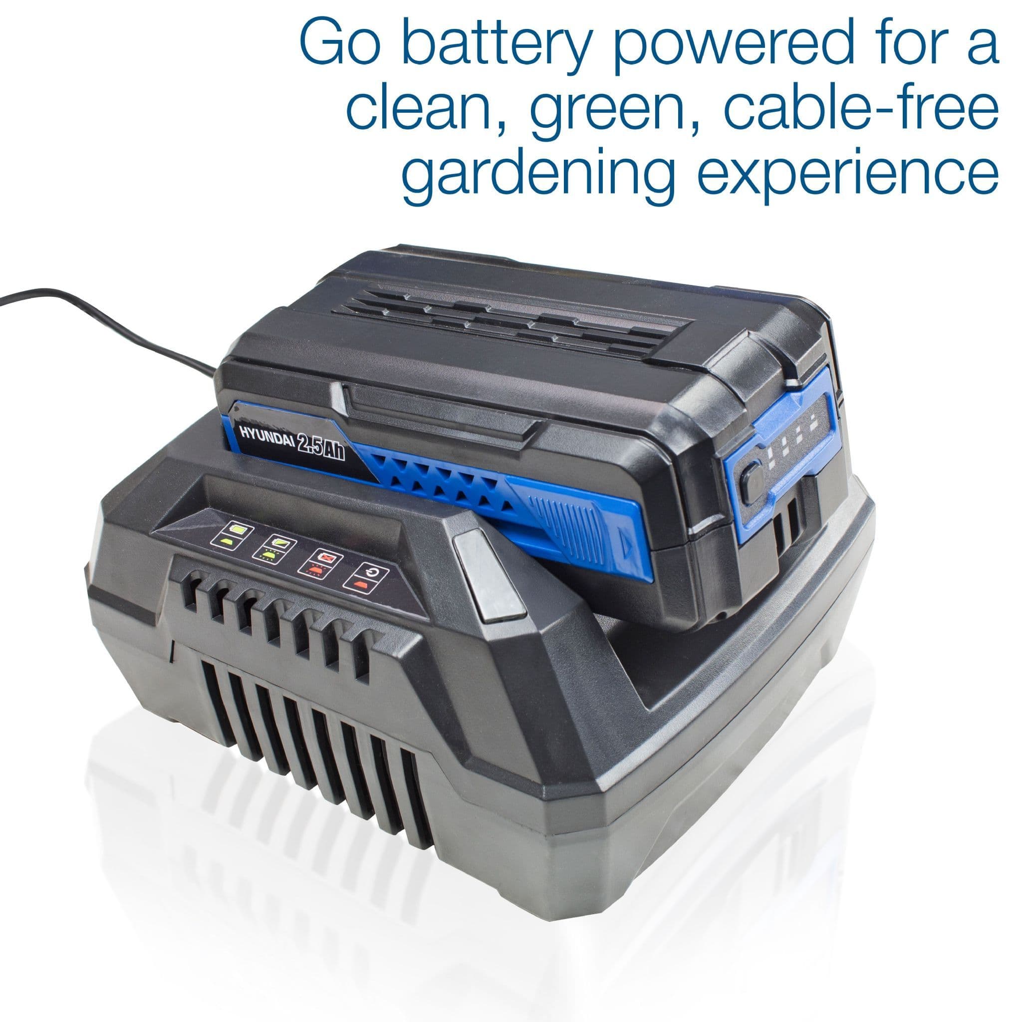 Hyundai 42cm 40v Lithium-Ion Battery Self-Propelled Lawnmower with Battery & Charger HYM40LI420SP