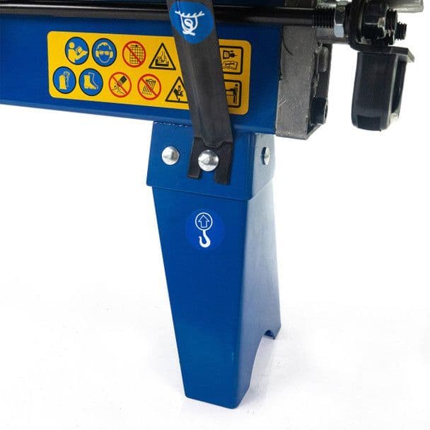 Hyundai 5 Tonne Horizontal Electric Log Splitter with Hydraulic Ram, Steel Protection Cage 520mm Len