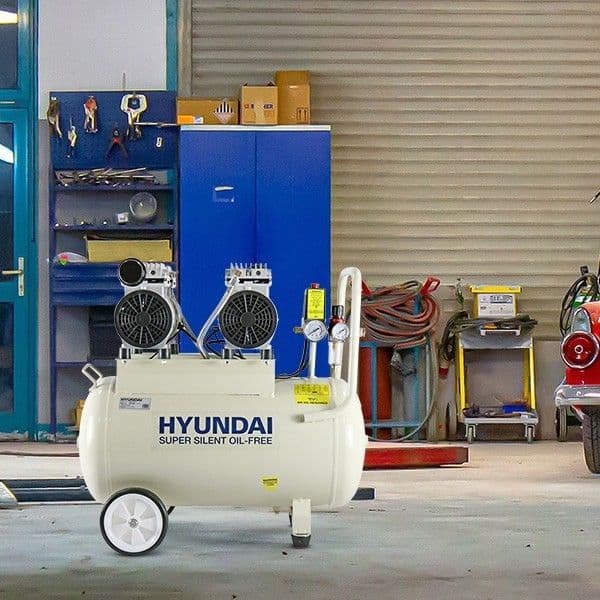 Hyundai 50 Litre Air Compressor 11CFM / 100psi Oil Free Low Noise Electric 2hp HY27550