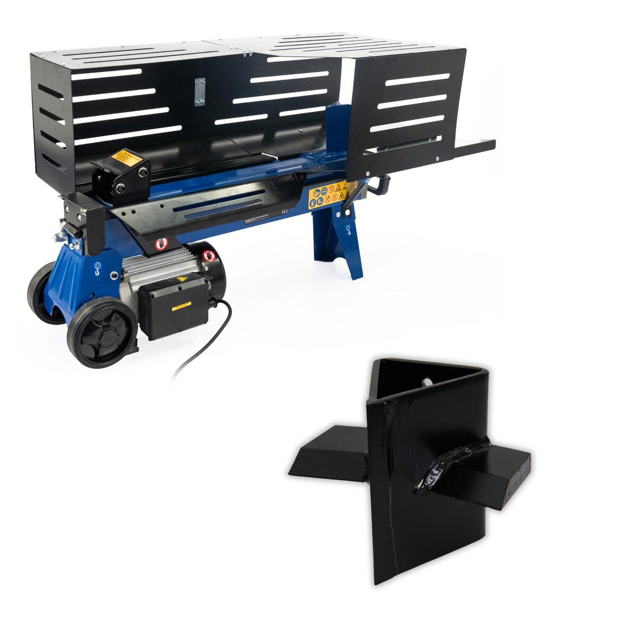 Hyundai 7 Tonne Electric Horizontal Log Splitter with Cross Wedge | HYLS7000HE+1361150