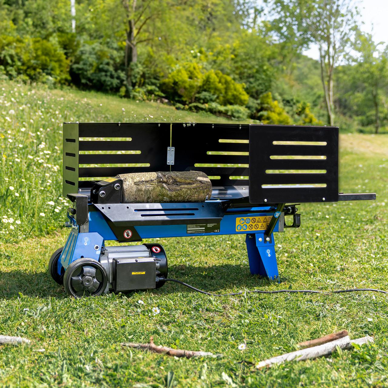 Hyundai 7 Tonne, 520mm Horizontal Electric Log Splitter with Stand and Cross Wedge | HYLS7000HE+1361149+1361150