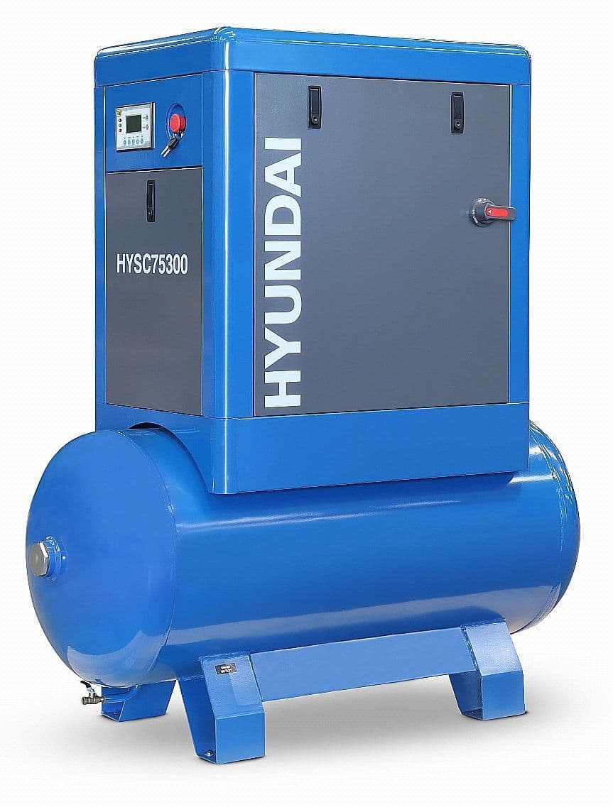 Hyundai 7.5hp 300 Litre Screw Compressor HYSC75300