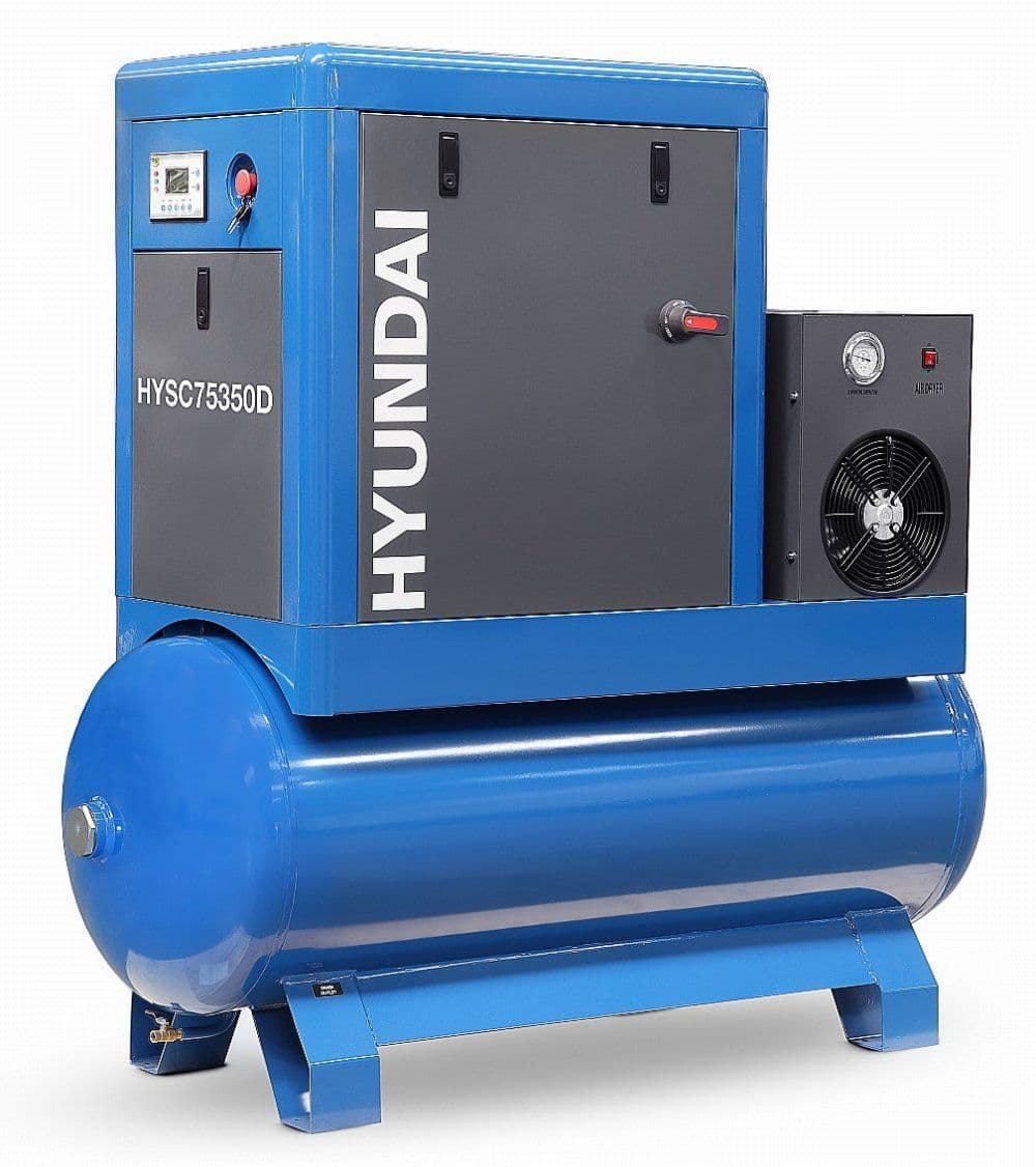 Hyundai 7.5hp 350 Litre Screw Compressor HYSC75350D