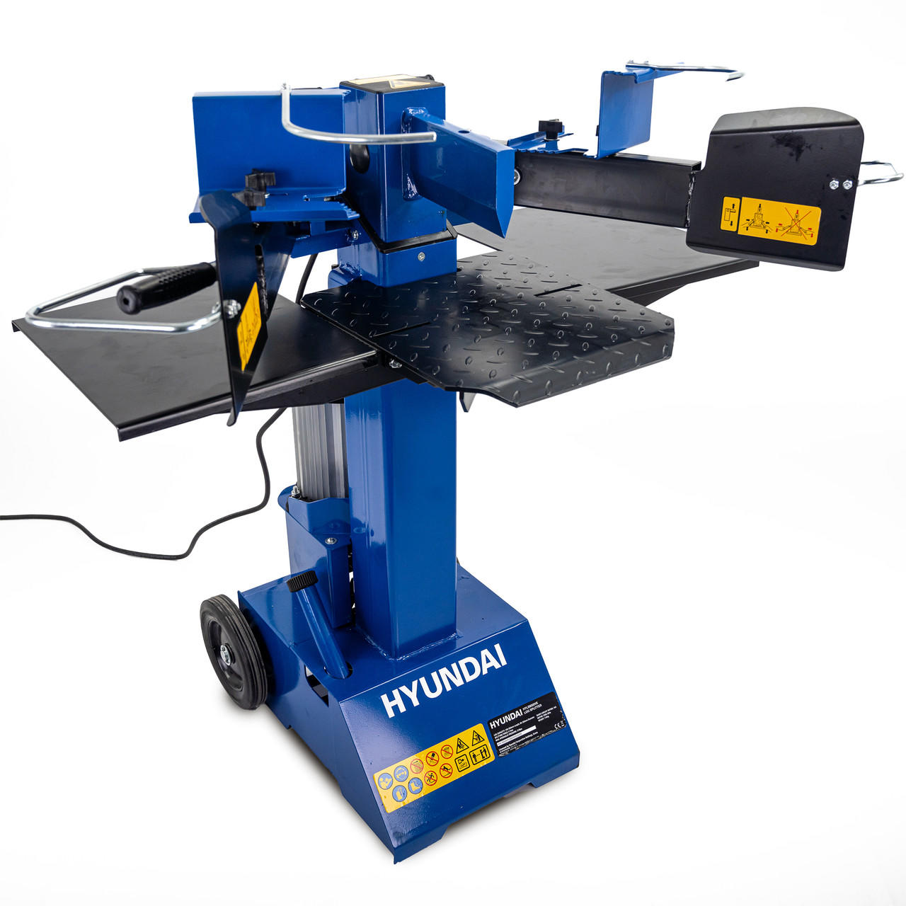 Hyundai 8 Tonne Vertical Electric Log Splitter with Hydraulic Ram, Dual Handle Control 550mm Length | HYLS8000VE