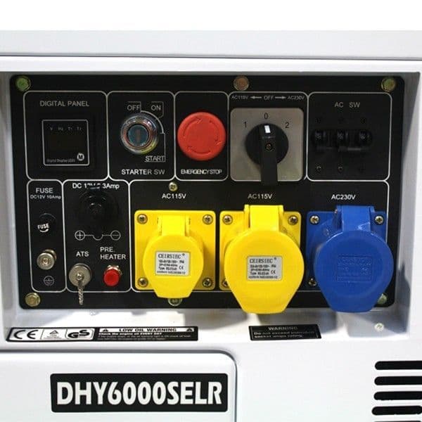 Hyundai DHY8000SELR 6kW Silenced Long Run Diesel Generator