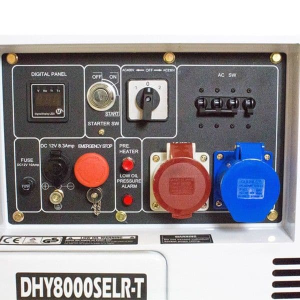 Hyundai DHY8000SELR-T 6kW 3-phase Silenced Long Run Diesel Generator