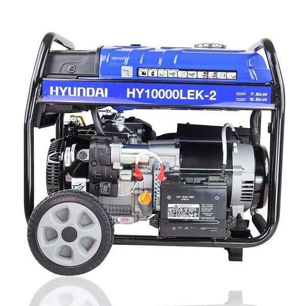 Hyundai HY10000LEK-2 8kW / 10.6kVA* Recoil & Electric Start Site Petrol Generator