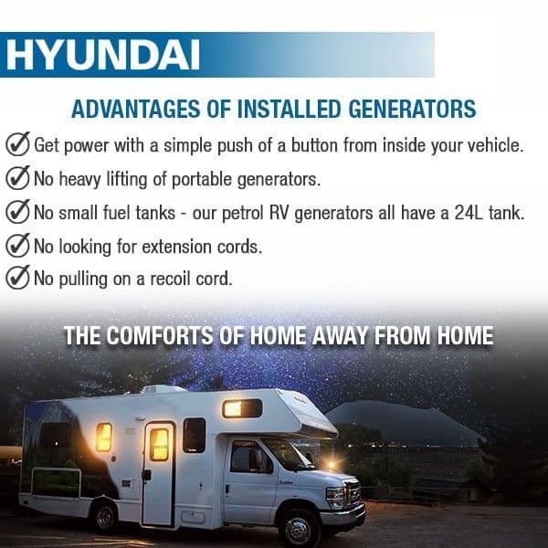 Hyundai HY8000RVi Motorhome RV Petrol Inverter Generator