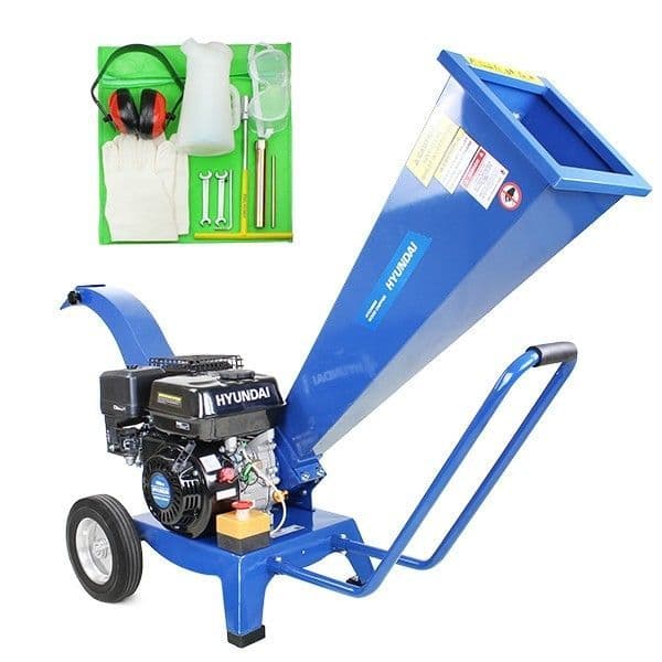 Hyundai HYCH6560 196 cc 60mm Petrol 4-Stroke Garden Wood Chipper Shredder