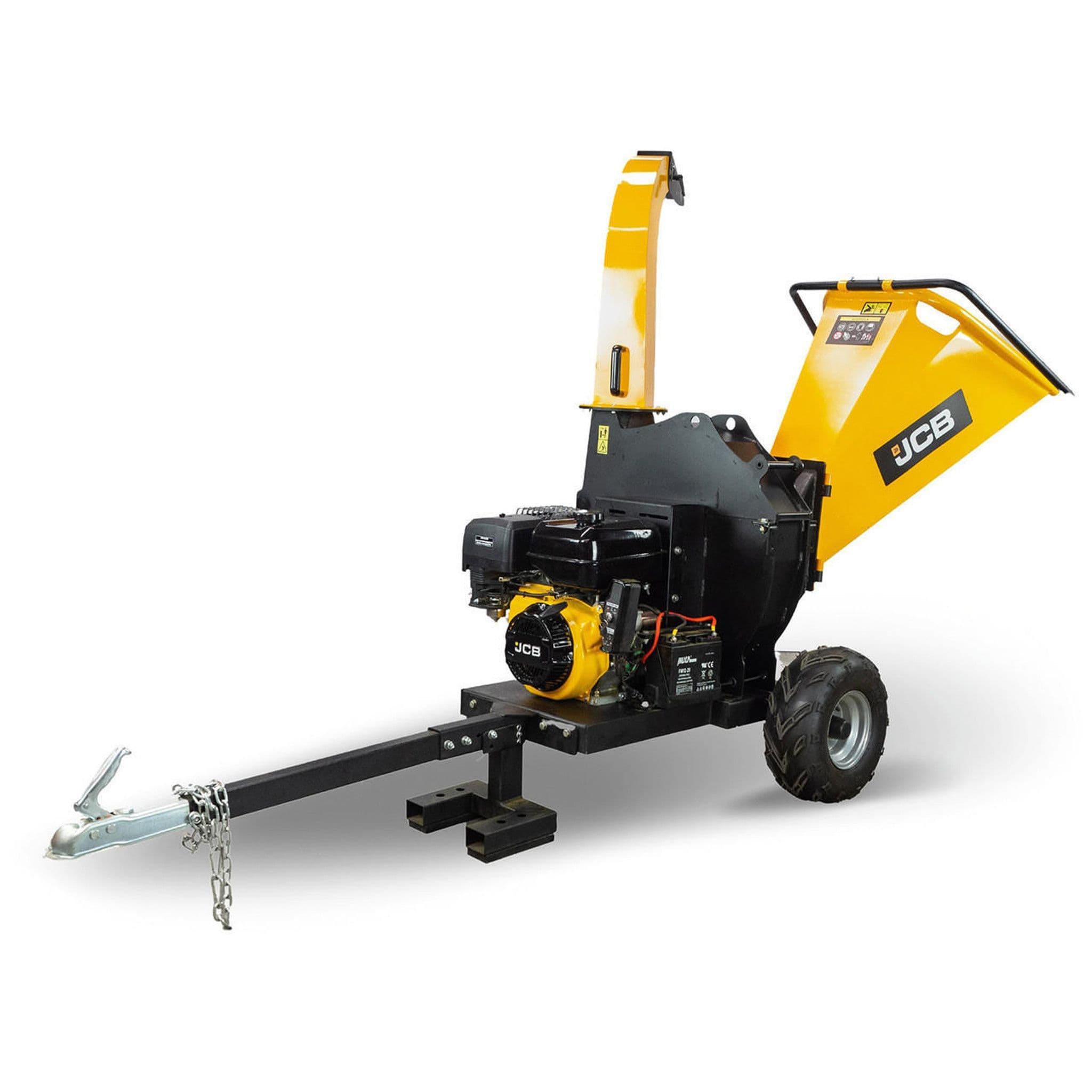JCB 120mm / 4.72 Heavy-Duty Petrol Wood Chipper 457cc, 15hp 4-Stroke, Electric Start JCB-CH150120PE