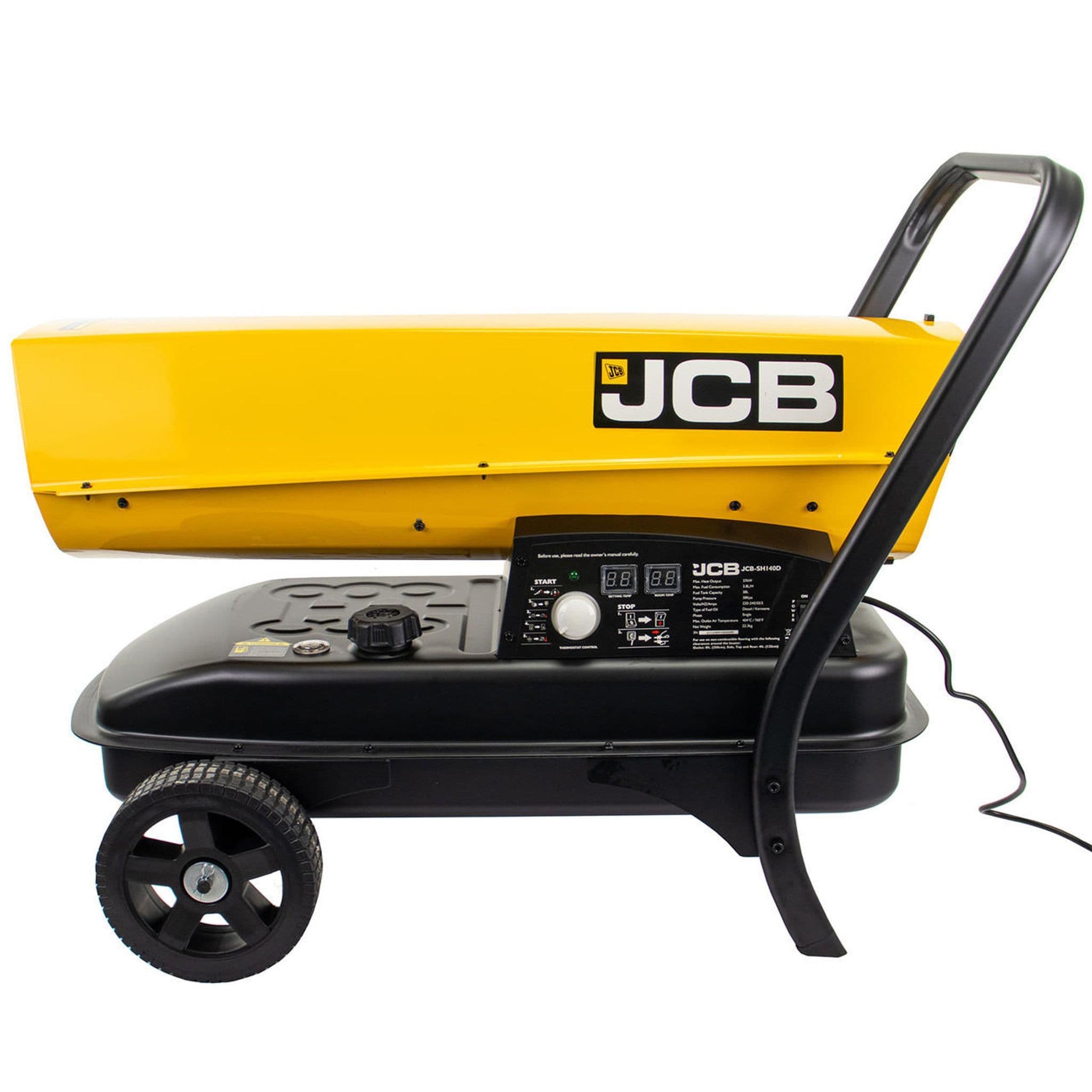 JCB 140,000BTU / 37kW Diesel Space Heater, 800m³ Coverage, Kerosene Or Diesel | JCB-SH140D