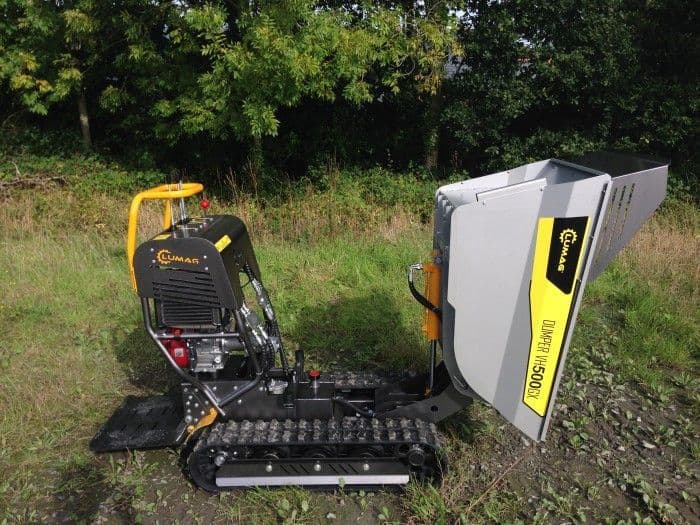 Lumag VH500GX 500kg Track Barrow with Petrol Honda Engine and Hydraulic Tip