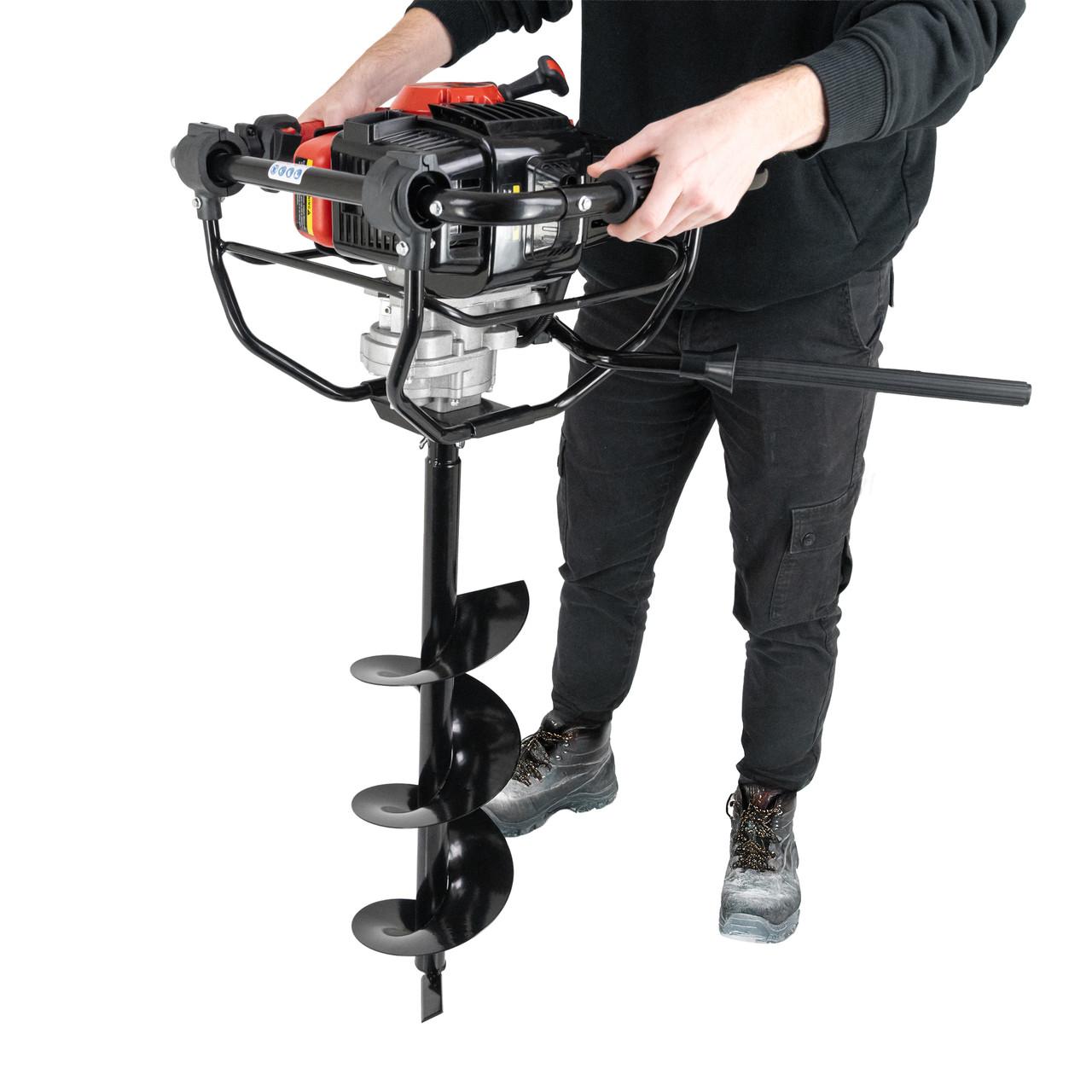 P1PE 56cc Petrol Earth Auger with Brake – Post Hole Borer & Ground Drill (P1-EA560BR)