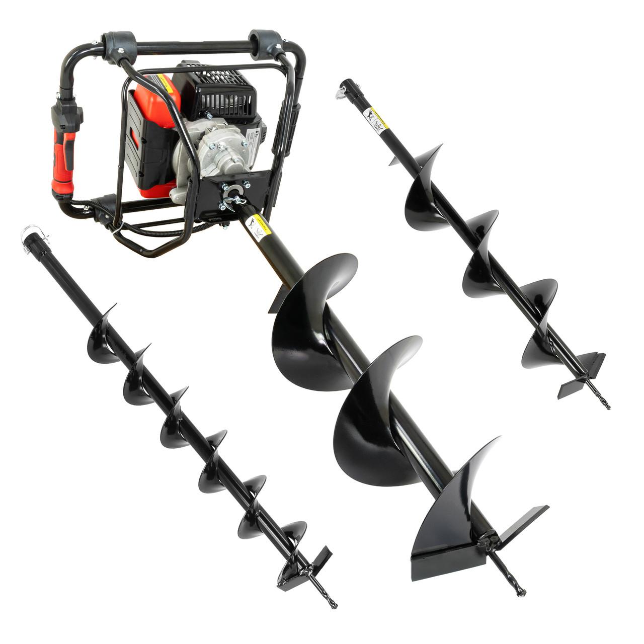 P1PE 56cc Petrol Earth Auger with Brake – Post Hole Borer & Ground Drill (P1-EA560BR)