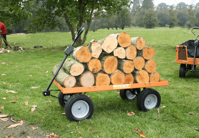 Sherpa SLGT3 450kg Large Garden Trolley / Utility Cart WITH Puncture Proof Tyres & FREE Liner