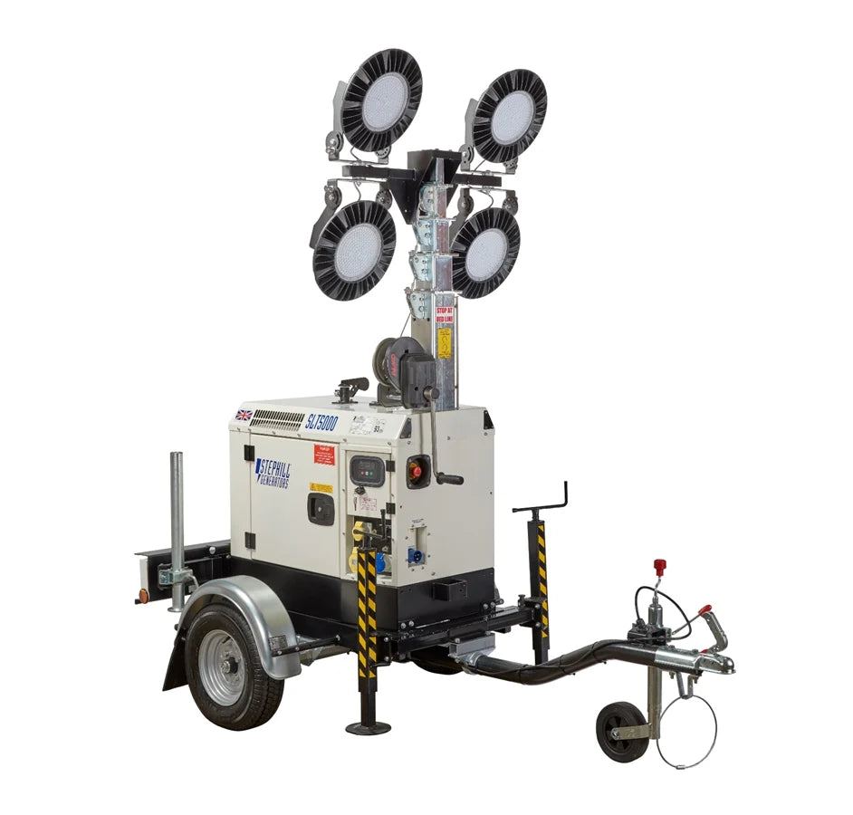 Stephill SLT5000HT 4.5kVA Super Silent Diesel Generator Lighting Tower with Road Trailer