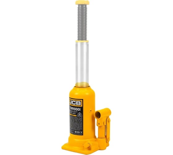 JCB 10 Tonne Heavy-Duty Automotive Hydraulic Bottle Jack, 488mm Maximum Lift | JCB-TH910001