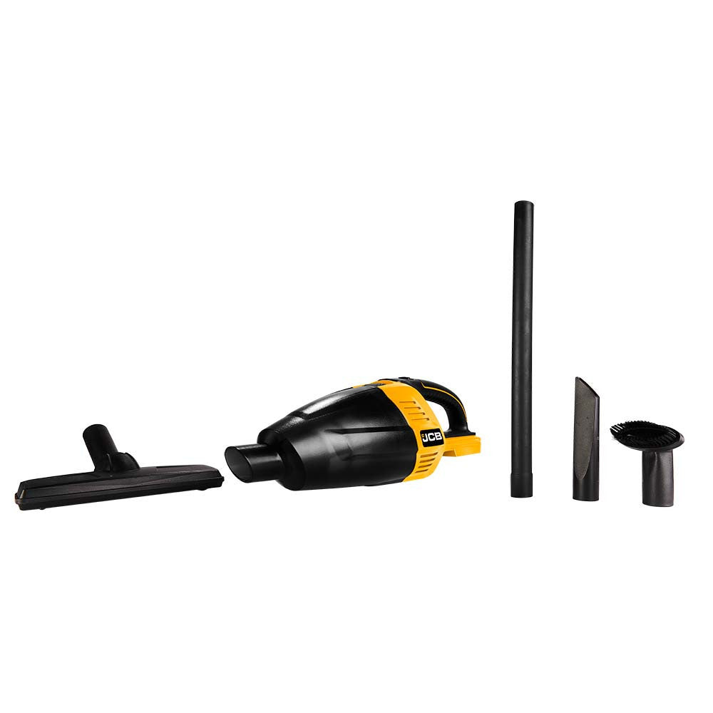 JCB 18V Handheld Vacuum Cleaner, 2.0Ah Lithium-ion Battery Kit, 50mbar Max. Pressure