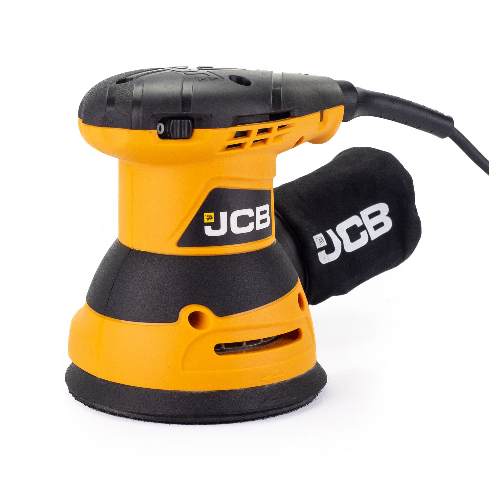 JCB 320W Electric Random Orbital Sander 125mm 5'', 3 x Sanding Sheets, 3m Cable | 21-RO125
