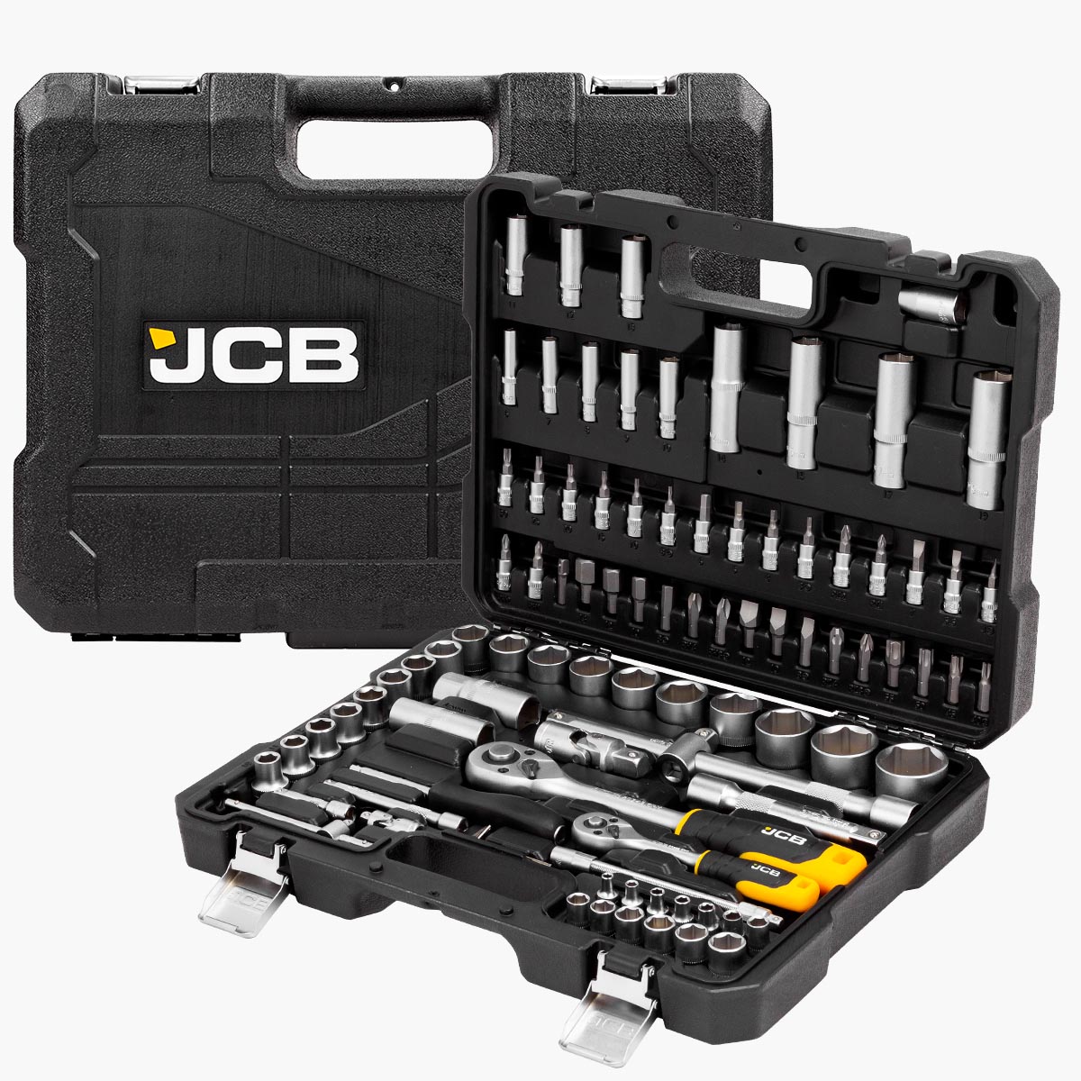 JCB 94 Piece Socket and Bit Set, Chrome Vanadium Steel | JCB-4941‐5