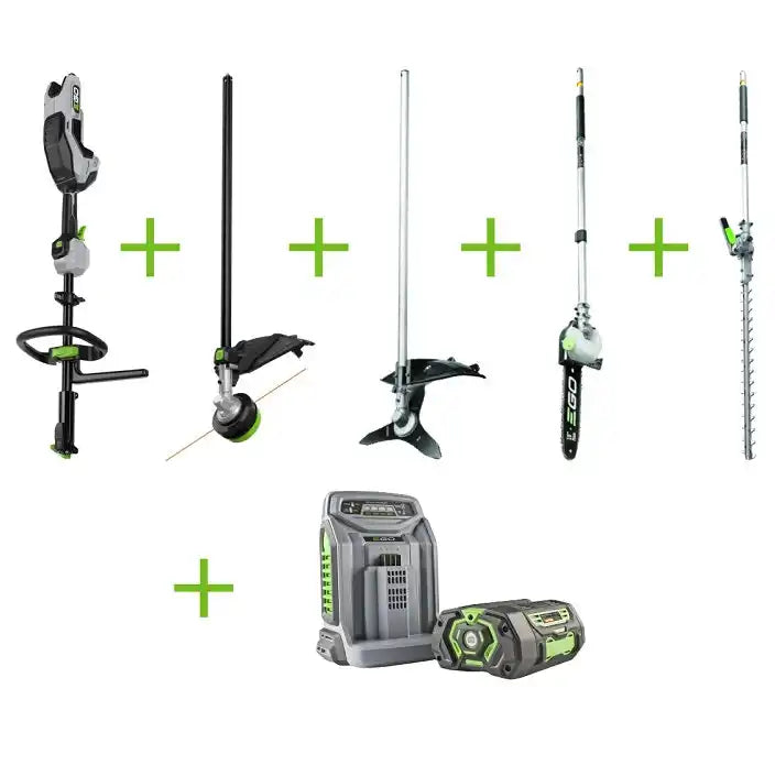 EGO MHBC1204E Multi-Tool Kit - Line Trimmer + Brushcutter + Hedgetrimmer + Pole Saw Attachments