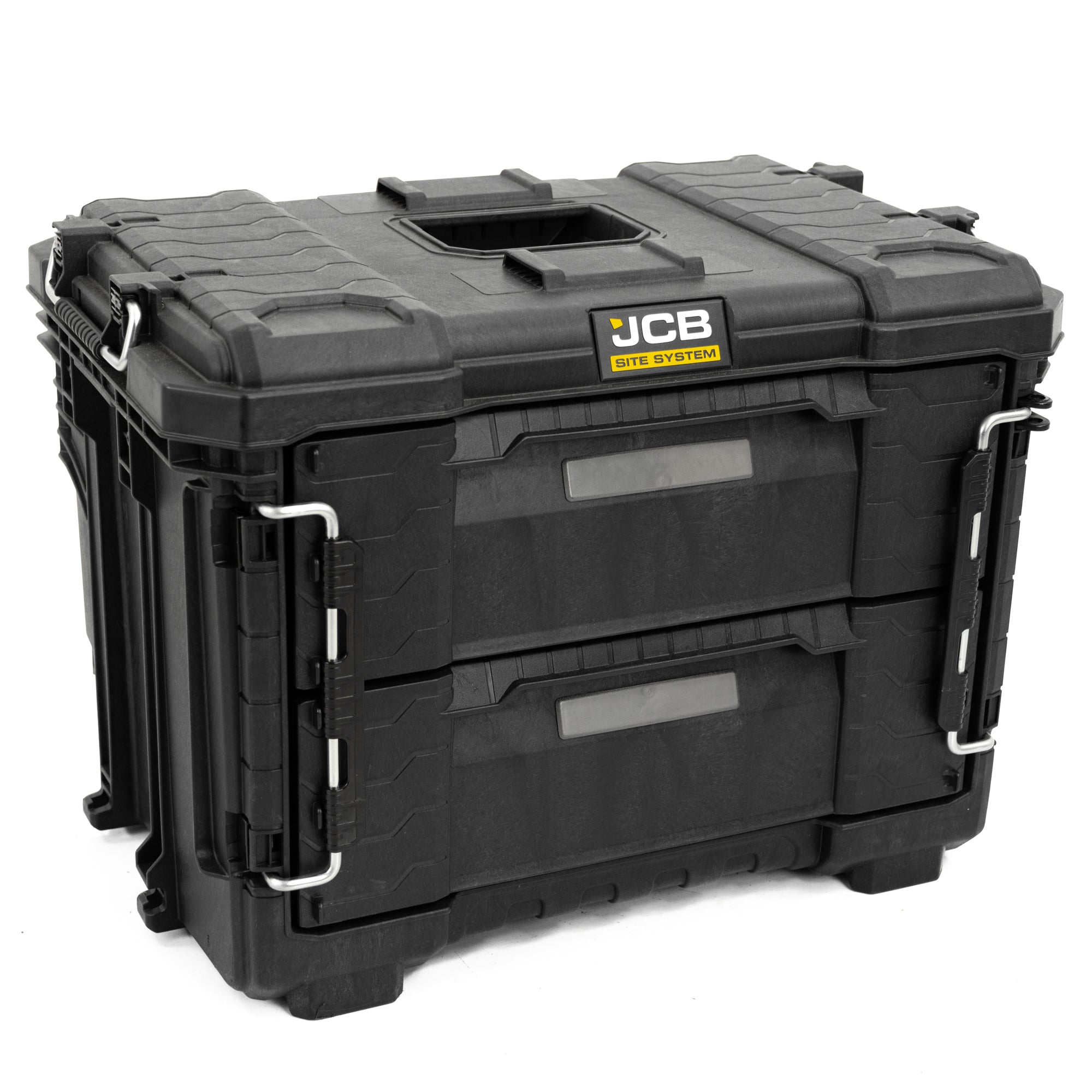 JCB 2 Drawer Site System, 20kg Load, 28L Capacity Tool Storage Box | JCB-SITESYS-2DW