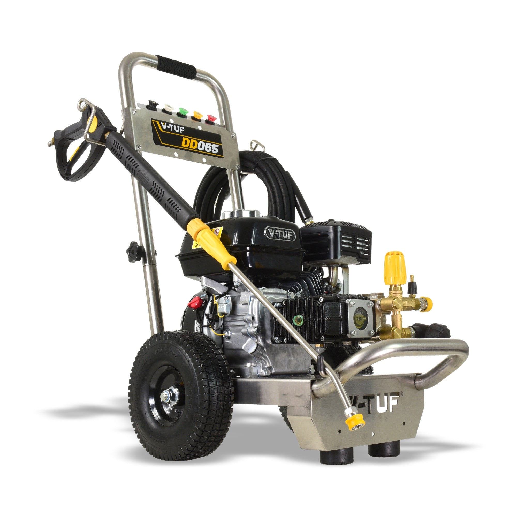 V-TUF DD065 Industrial 6.5HP Honda Driven Petrol Pressure Washer 200Bar 12.5LPM / Stainless Steel Frame