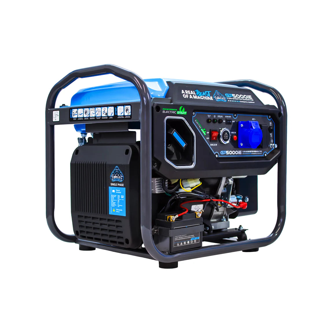 Gorilla Power 5000W Inverter Open Frame Generator with Electric Start - GP5000iE – Maximum Power & Efficiency