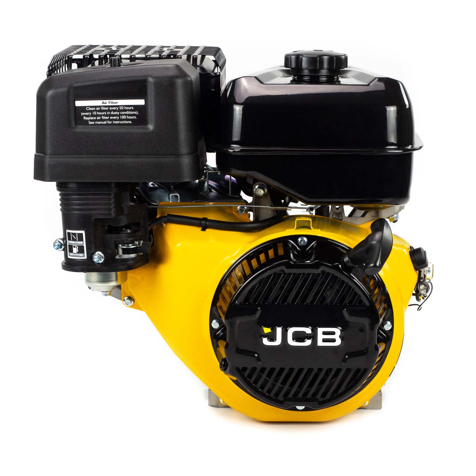 JCB 15hp 25.4mm 1” Petrol Engine, 457cc, 4 Stroke, OHV, Horizontal Straight Shaft | JCB-E460P